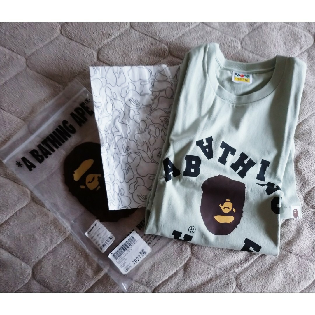 A BATHING APE(アベイシングエイプ)の未開封 A BATHING APE 半袖Ｔシャツ モスグリーン メンズのトップス(Tシャツ/カットソー(半袖/袖なし))の商品写真