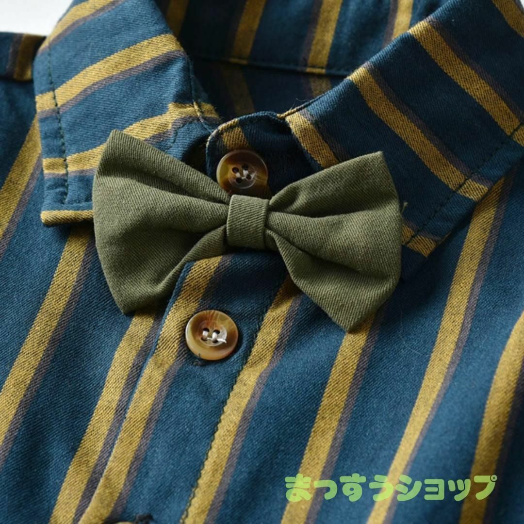 フォーマルスーツ　キッズ用  グリーン 110cm キッズ/ベビー/マタニティのキッズ服男の子用(90cm~)(ドレス/フォーマル)の商品写真