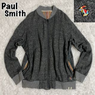 ポールスミス(Paul Smith)の比較的美品！PaulSmith ブルゾン ラビット マルチストライプ グレー L(ブルゾン)