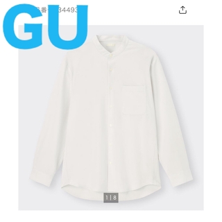 ジーユー(GU)のGU バンドカラーシャツ 白(シャツ/ブラウス(長袖/七分))