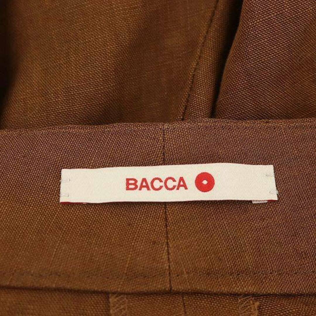 バッカ BACCA サイドストライプパンツ リネン 36 S 茶 ブラウン レディースのパンツ(その他)の商品写真