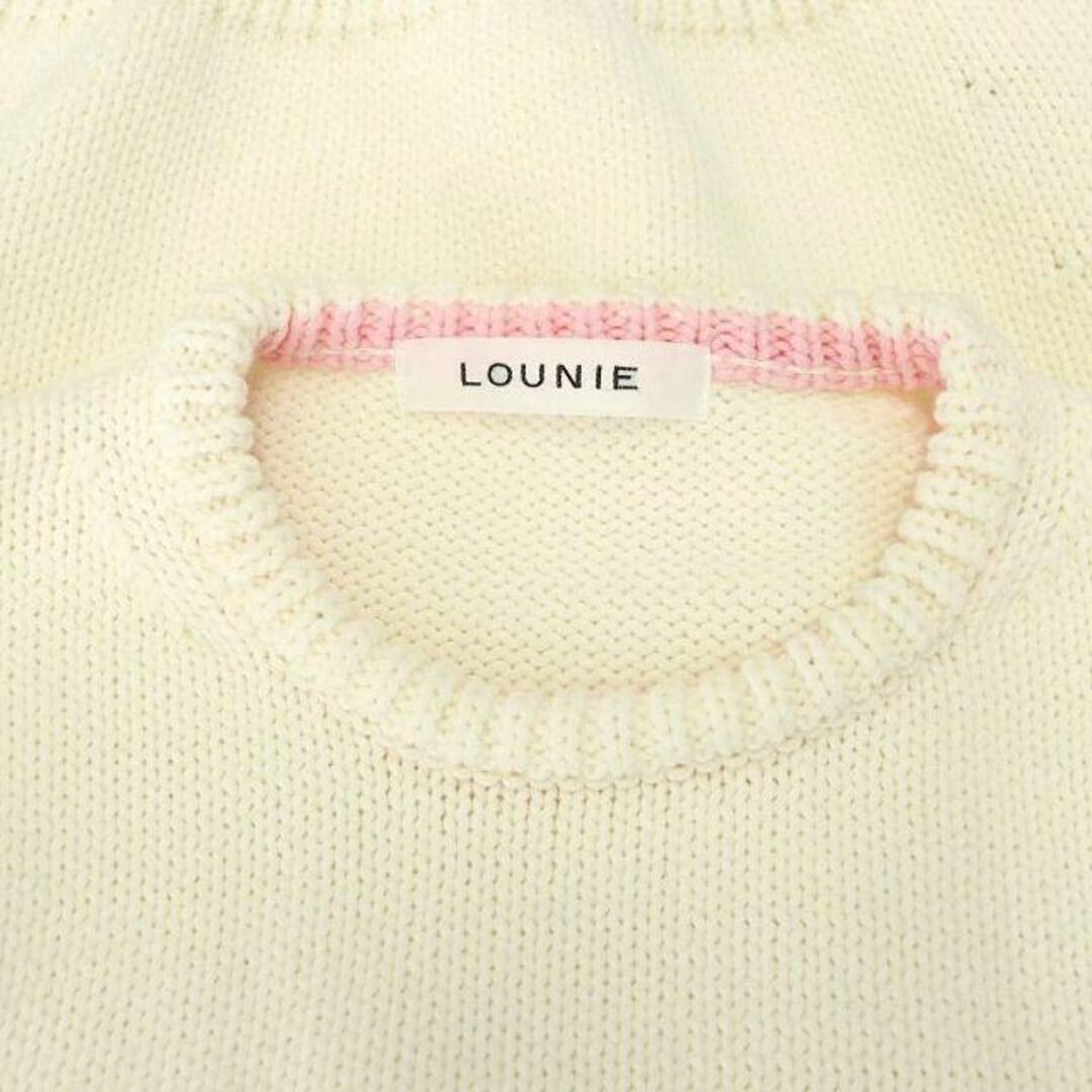 LOUNIE(ルーニィ)のルーニィ リリーヤーンニットプルオーバー セーター 長袖 クルーネック F 白 レディースのトップス(ニット/セーター)の商品写真