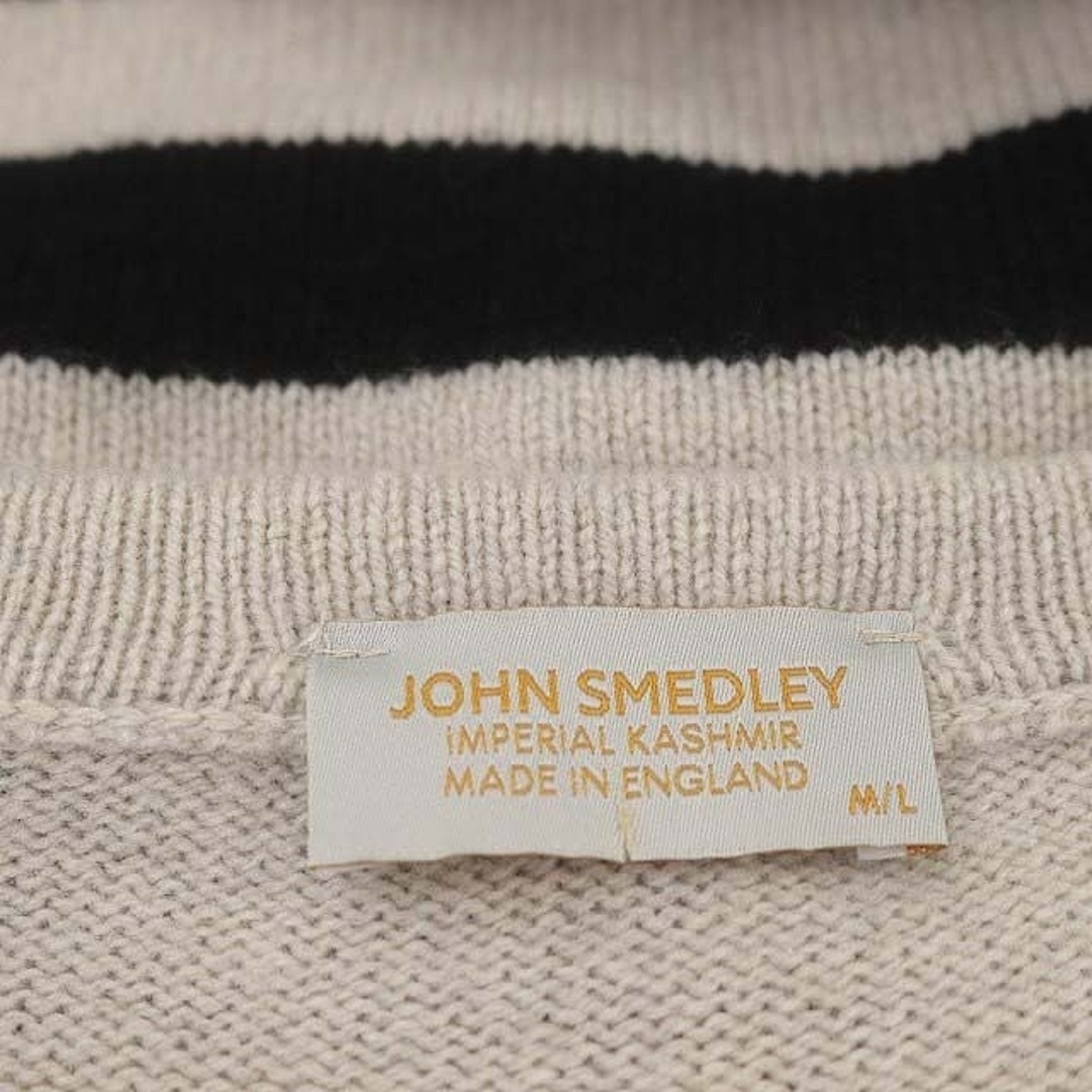 JOHN SMEDLEY(ジョンスメドレー)のジョンスメドレー ウールカシミヤボーダーニット セーター 長袖 M/L レディースのトップス(ニット/セーター)の商品写真