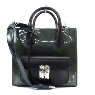 バレンシアガ(Balenciaga)のバレンシアガ 319499 パドロックミニバッグ ダークカーキ 黒(ハンドバッグ)