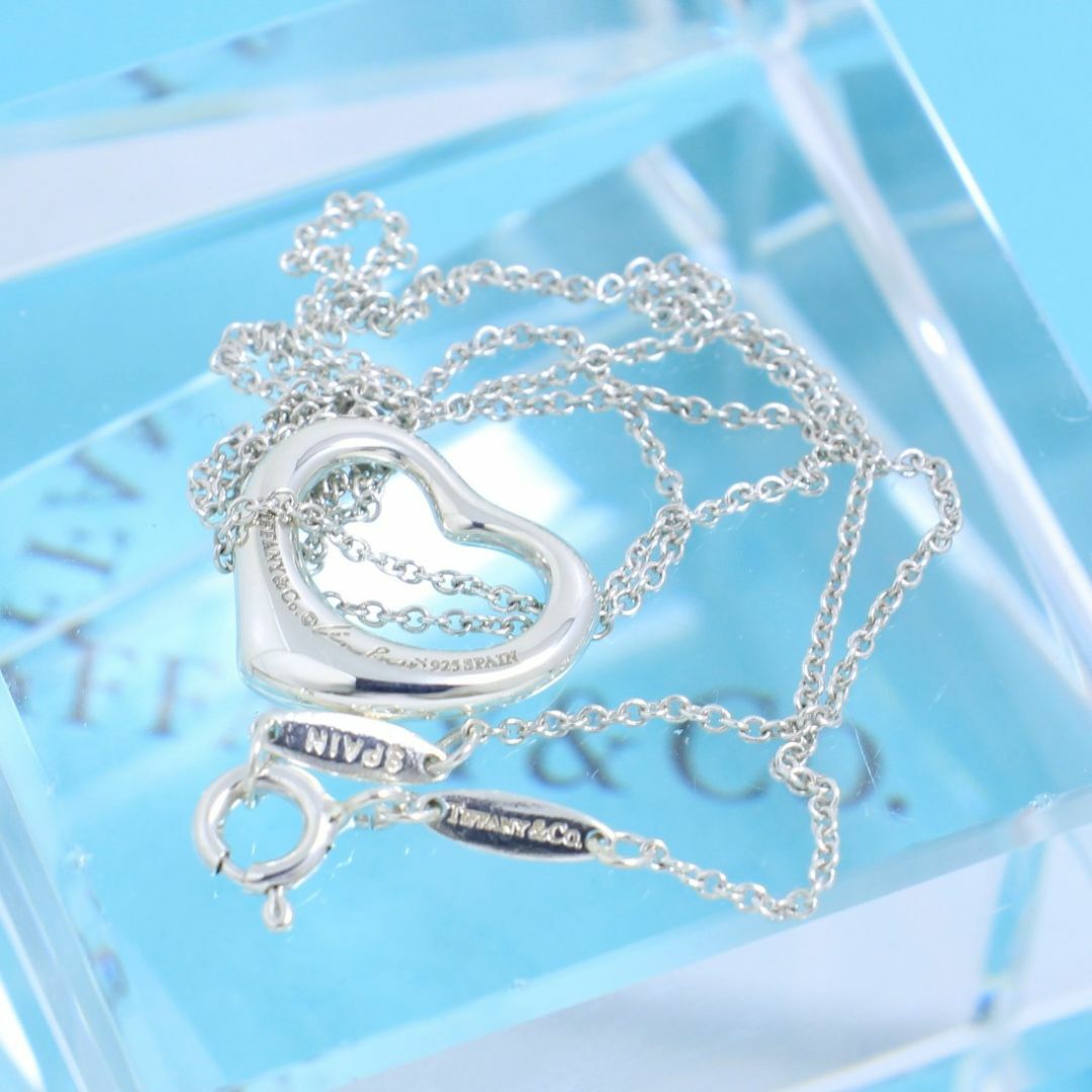 ティファニー TIFFANY オープンハートネックレス 41cm （16）