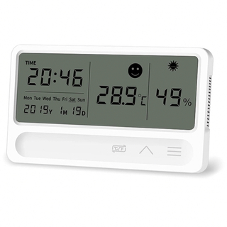デジタルディスプレイ湿度計温度計、室内温度計ホーム 置き時計　カレンダー時計