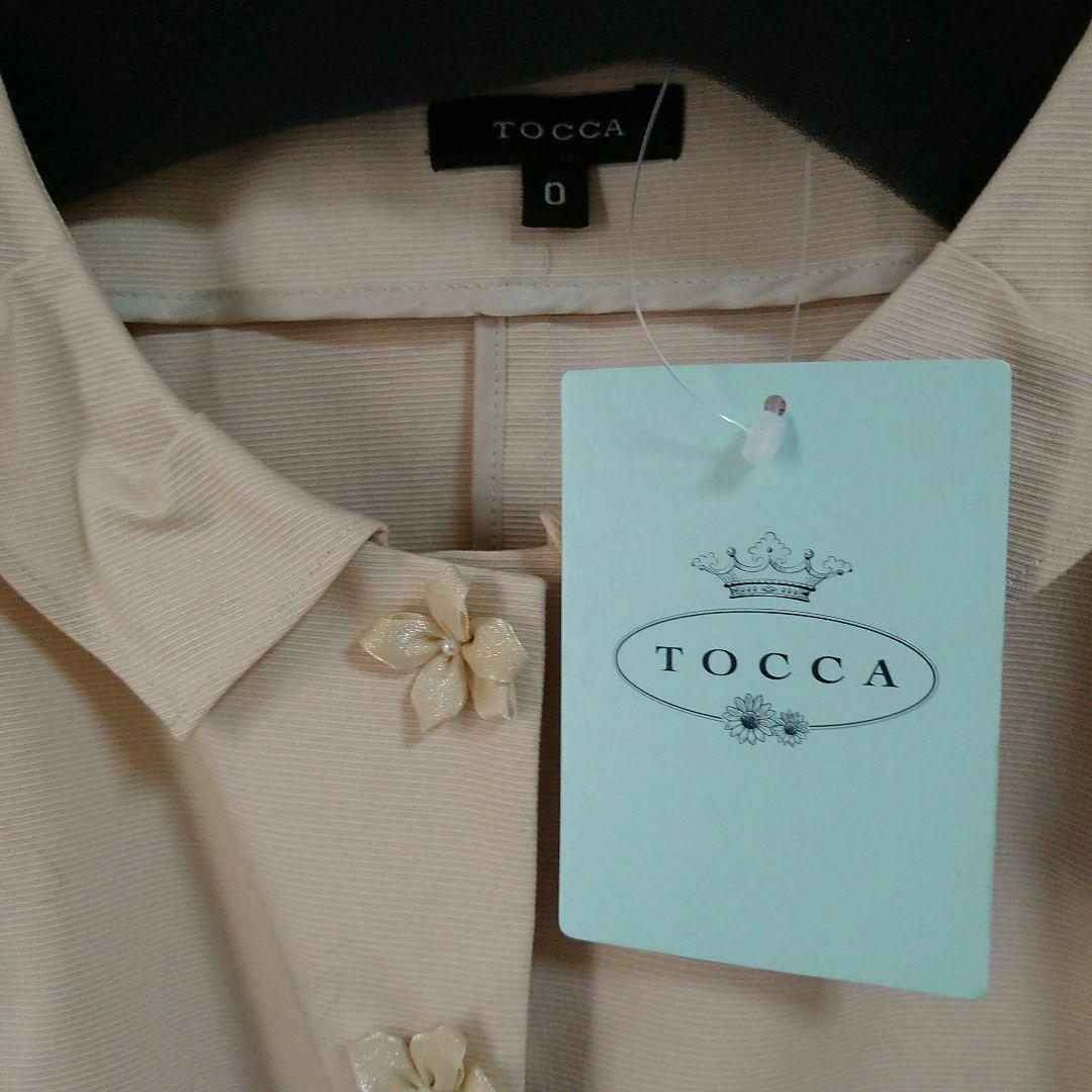 TOCCA(トッカ)の【TOCCA】新品タグ 綿コットン ジャケット 花 春 ベージュ レディースのジャケット/アウター(ノーカラージャケット)の商品写真