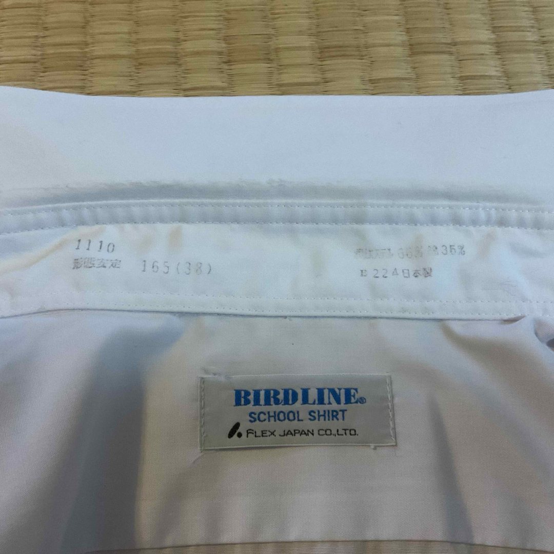 半袖カッターシャツ　夏用　学生服　1 65(38)  形態安定 日本製 メンズのトップス(Tシャツ/カットソー(半袖/袖なし))の商品写真