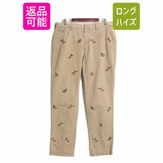 ラルフローレン(Ralph Lauren)のポロ ラルフローレン 総柄 コットン チノ パンツ メンズ 36 32 チノパン ストレート スラックス ポロチノ モノグラム カモ 刺繍 ノータック(チノパン)