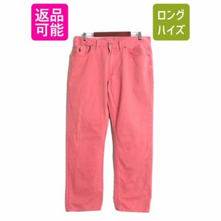 ラルフローレン(Ralph Lauren)の00s ポロ ラルフローレン コットン チノ パンツ メンズ 34 30 古着 00年代 オールド ノータック スラックス チノパン ストレート 革パッチ(チノパン)