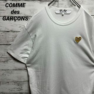 COMME des GARCONS - 【美品】プレイコムデギャルソン　人気モデル　刺繍ロゴハート　半袖Tシャツ