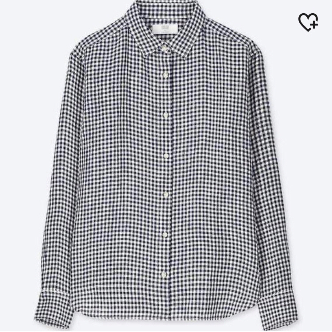 UNIQLO(ユニクロ)のプレミアムリネンシャツ ギンガムチェック レディースのトップス(シャツ/ブラウス(長袖/七分))の商品写真