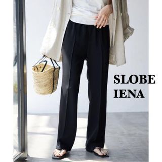 SLOBE IENA - スローブイエナ　ピンタックセミフレアパンツ　ブラック　40