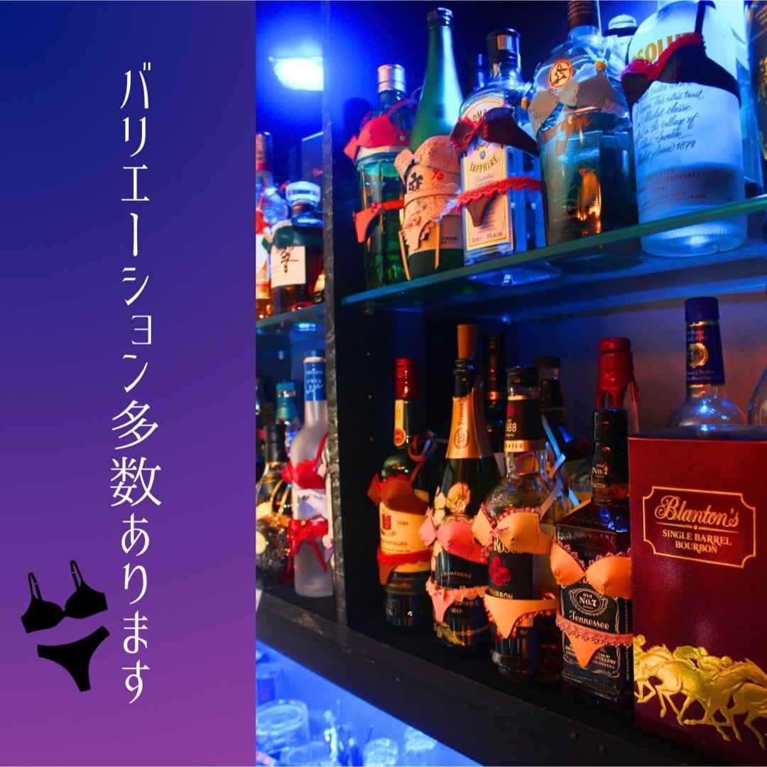 ボトル ランジェリー 緑 本革 ワイン 日本酒  ミニチュア  ブラ 面白い ハンドメイドのインテリア/家具(インテリア雑貨)の商品写真