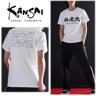 カンサイヤマモト(Kansai Yamamoto)の《kansai yamamoto》新品 天竺コットン ッグガールロゴTシャツ M(Tシャツ/カットソー(半袖/袖なし))