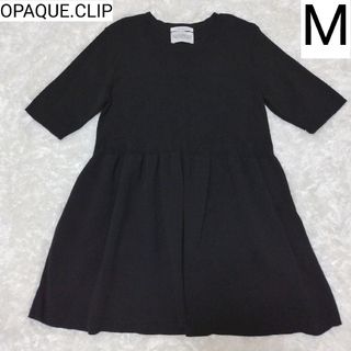 OPAQUE.CLIP - OPAQUE.CLIP オペークドットクリップ 半袖 カットソー 黒 フリル M