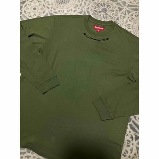 シュプリーム(Supreme)のSupreme Collar Logo L/S Top ロンT カーキグリーン(Tシャツ/カットソー(七分/長袖))