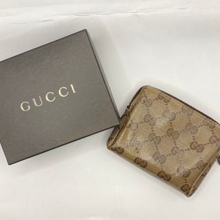 グッチ(Gucci)のGUCCI ポーチ エナメル GGクリスタルポーチ グッチ コインケース(ポーチ)