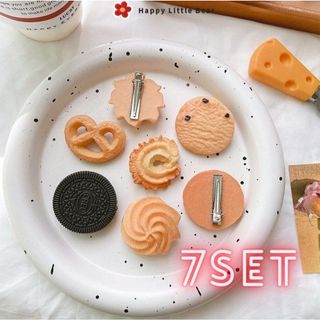 【人気】クッキー　ヘアアクセ　ヘアピン　ヘアクリップ　食品サンプル　食玩(ヘアピン)