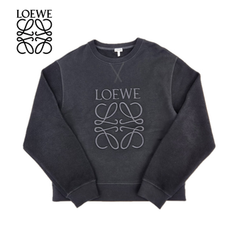 ロエベ(LOEWE)の【LOEWE】【23SS ANAGLAM LOGO SWEAT アナグラムロゴスウェット M ブラック 袖切替 パイル 国内正規品】(トレーナー/スウェット)