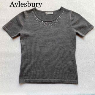 アリスバーリー(Aylesbury)のアリスバーリー　 ニット　半袖ニット　サマーニット　 ビジュー　ビーズ刺繍(ニット/セーター)