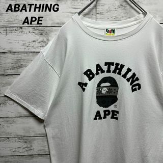 アベイシングエイプ(A BATHING APE)の【入手困難】アベイシングエイプ　ビッグロゴ　刺繍　半袖Tシャツ　希少(Tシャツ/カットソー(半袖/袖なし))