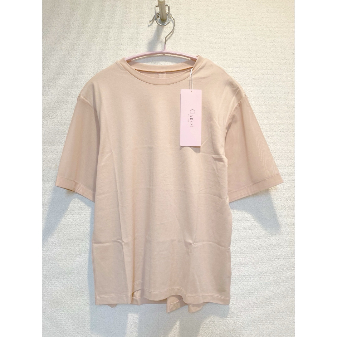 CHACOTT(チャコット)のChacott BALANCE メッシュコンビTシャツ　ベージュS レディースのトップス(カットソー(半袖/袖なし))の商品写真