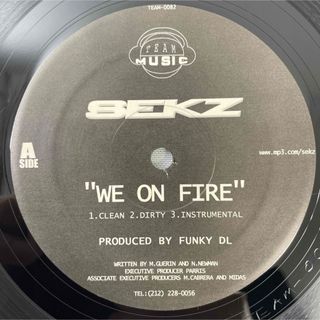 Sekz – We On Fire / Jump To This【12"】(ヒップホップ/ラップ)