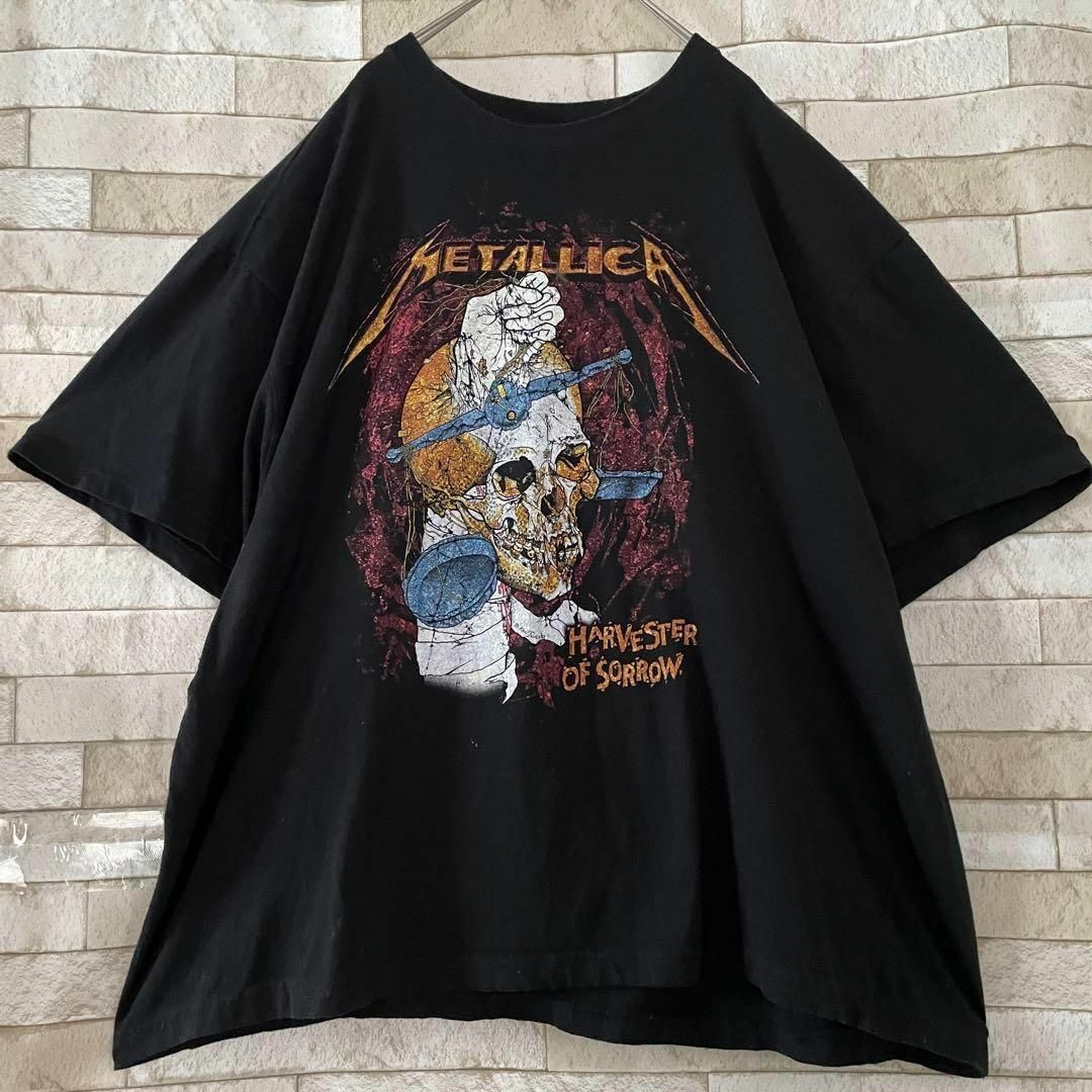 METALLICA メタリカ バンドTシャツ プリントデザイン 黒 2XL メンズのトップス(Tシャツ/カットソー(半袖/袖なし))の商品写真