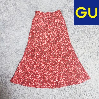 ジーユー(GU)の【GU】フラワープリントマーメイドロングスカートSサイズ(ロングスカート)