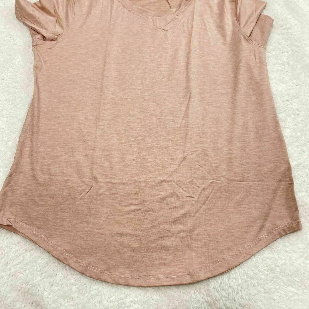 ピンク Mサイズ ヨガウェア 半袖 スポーツトップス Tシャツ レディースのトップス(Tシャツ(半袖/袖なし))の商品写真