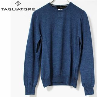 タリアトーレ(TAGLIATORE)の新品 タリアトーレ イタリア製 シルク混 サマーニットセーター M相当 紺(ニット/セーター)