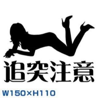 カッティングステッカー危険運転追突注意安全運転安全第一セクシーsexy痛車イタ車(車外アクセサリ)