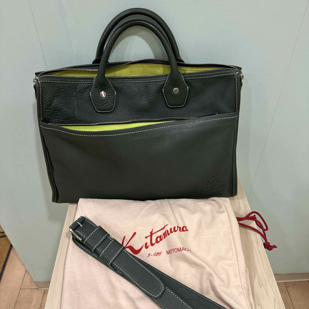 Kitamura(キタムラ)の#ブリーフケース#キタムラ#緑 メンズのバッグ(ビジネスバッグ)の商品写真