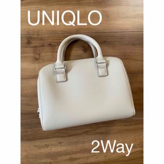 ユニクロ(UNIQLO)のUNIQLO ユニクロ　フェイクレザー　2Wayバッグ　グレージュ(ショルダーバッグ)