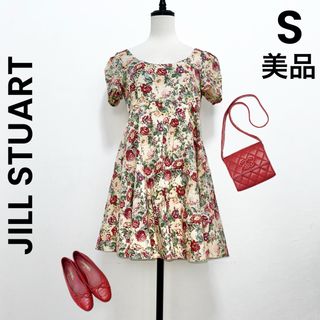 JILLSTUART - 【JILL STUART】美品 S ミニワンピ ワンピース 花柄 総柄