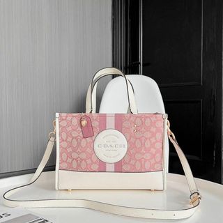 コーチ(COACH)のコーチCOACH シグネチャー ジャガードショルダー トートPINK(トートバッグ)