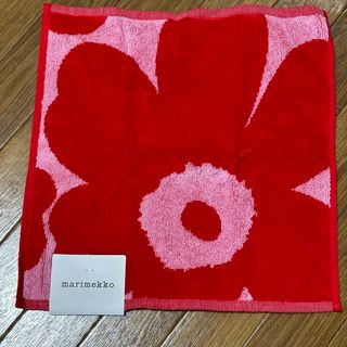 marimekko Unikko mini towel ピンク×レッド