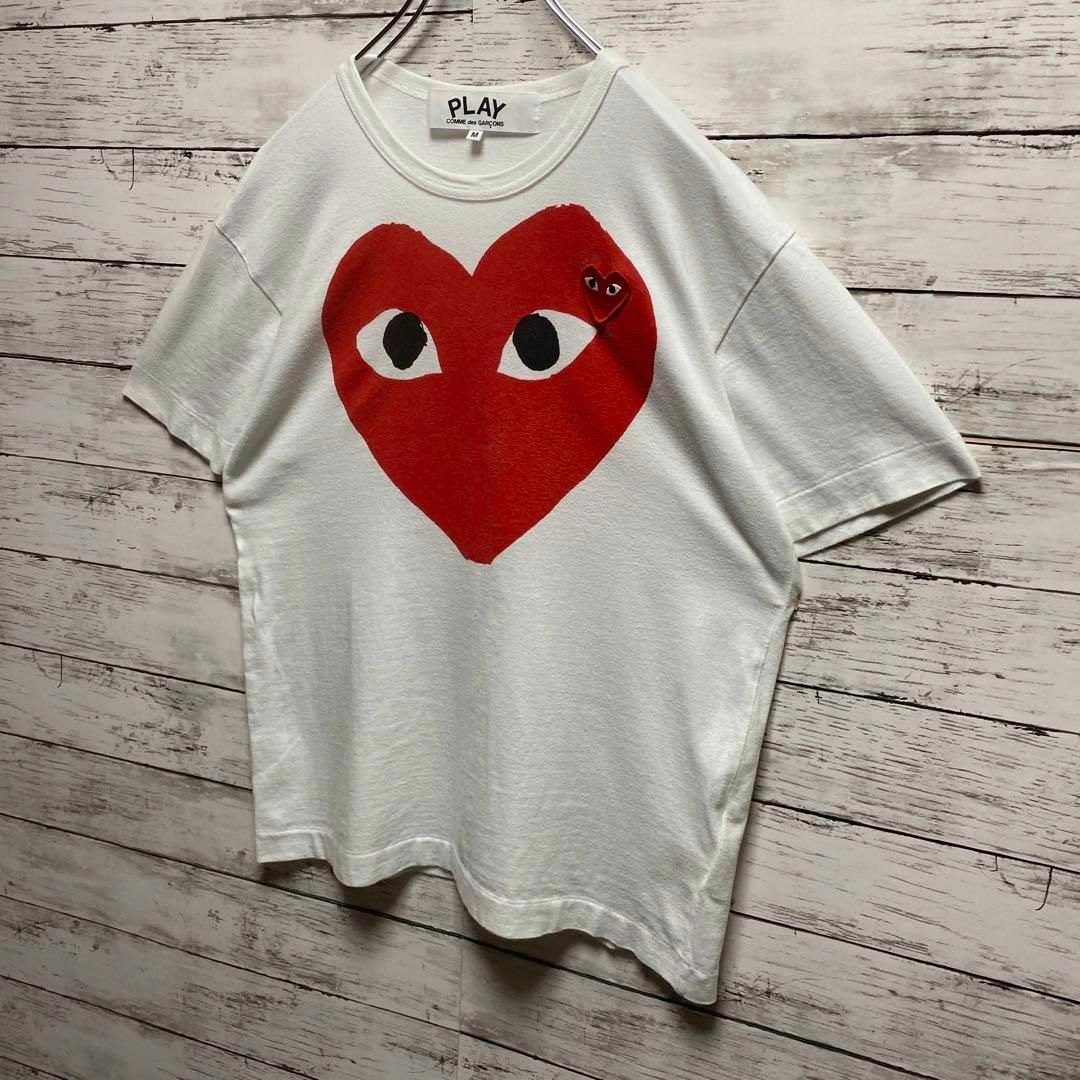 【即完売モデル】プレイコムデギャルソン 刺繍ロゴ ビッグロゴ半袖Tシャツ 【即完売モデル】プレイコムデギャルソン 刺繍ロゴ ビッグロゴ半袖Tシャツ