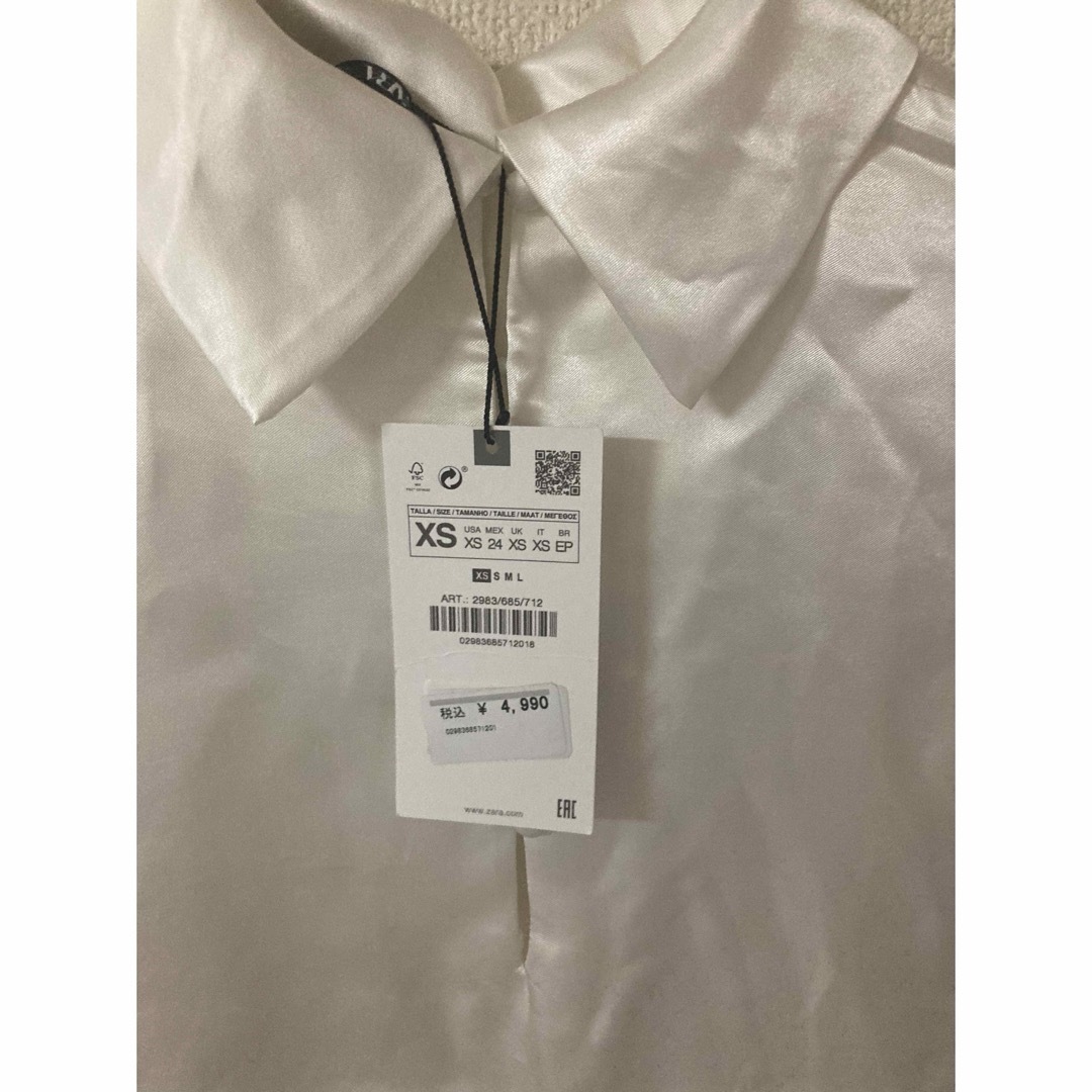 ZARA(ザラ)のZara カラーディテールサテントップス レディースのトップス(シャツ/ブラウス(半袖/袖なし))の商品写真