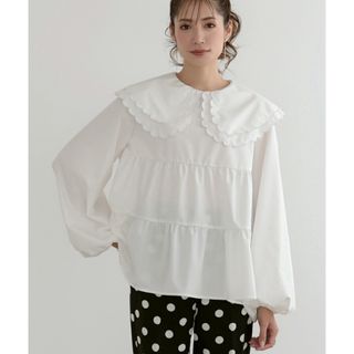 ザラ(ZARA)のほぼ新品❗️meraki メラキ　ブラウス　ふりふり(シャツ/ブラウス(長袖/七分))