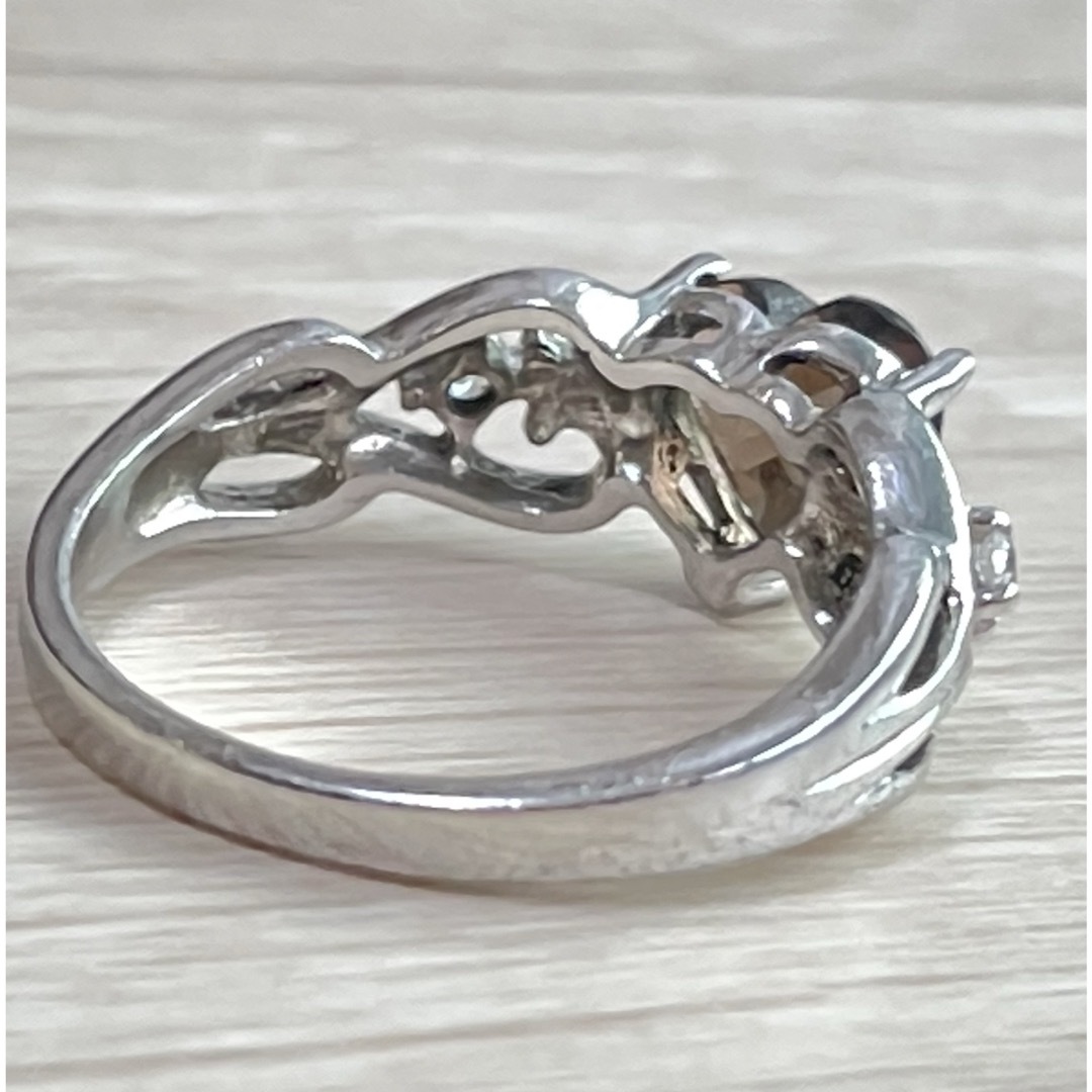 【美品 silver925】 ハート 天然石 リング レディースのアクセサリー(リング(指輪))の商品写真