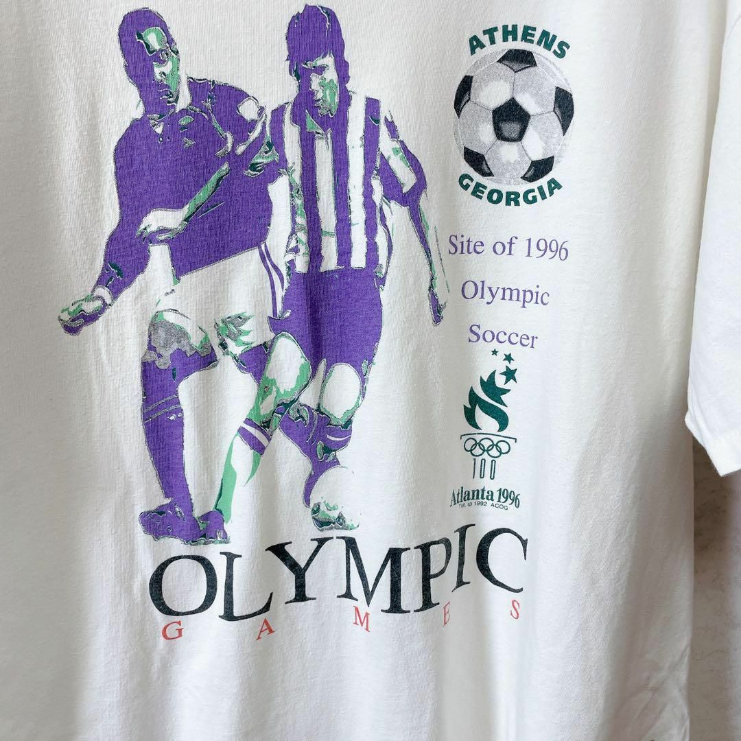 シングルステッチ　白ホワイト　アトランタオリンピック　1992年コピーライト古着 メンズのトップス(Tシャツ/カットソー(半袖/袖なし))の商品写真