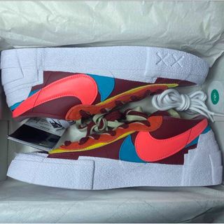 NIKE BLAZER LOW SACAI KAWS TEAM RED 27.0(スニーカー)