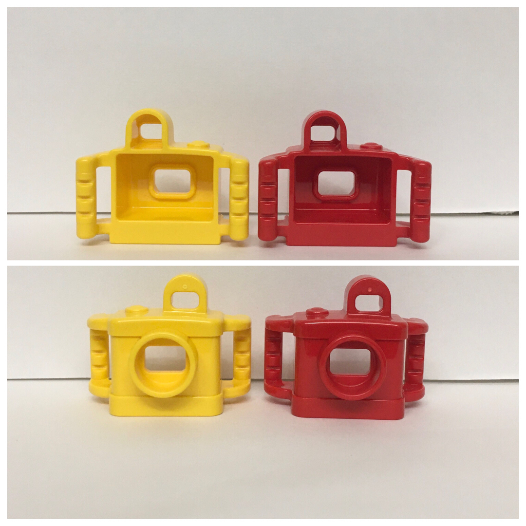 レゴ デュプロ(レゴデュプロ)のレゴ デュプロ パーツ 特殊 ブロック カメラ 黄色 赤色 セット キッズ/ベビー/マタニティのおもちゃ(積み木/ブロック)の商品写真