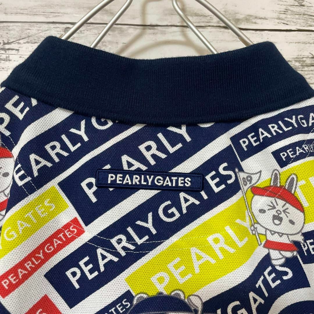 PEARLY GATES(パーリーゲイツ)のPEARLY GATES × LINE FRIENDS ポロシャツ 総柄 激レア メンズのトップス(ポロシャツ)の商品写真