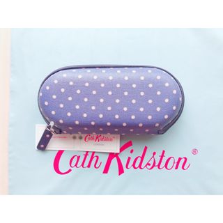 Cath Kidston - 【新品未使用】キャスキッドソン ジップ 眼鏡ケース 水玉 メガネ拭き付き