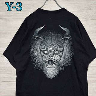 【希少デザイン】Y-3 ワイスリー Tシャツ バックプリント ワンポイントロゴ