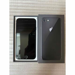 アップル(Apple)のほぼ未使用 iPhone8 64GB ブラック SIMフリー バッテリー100%(スマートフォン本体)