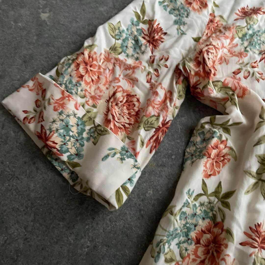 ZARA - I ZARA ザラ BASIC ベーシック 花柄 ワンピース シャツ ロング ZARA - I ZARA ザラ BASIC ベーシック 花柄 ワンピース シャツ ロング